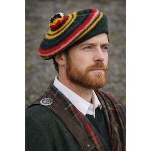 1967 Buchanan Clan Scottish Tam O’Shanter 100% Wool Made in Scotland